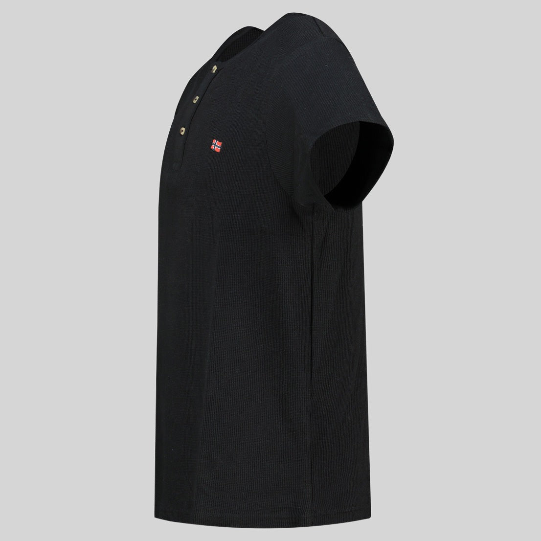 geographical-norway-jwaffle-herren-t-shirt-schwarz-wabenstruktur image 3
