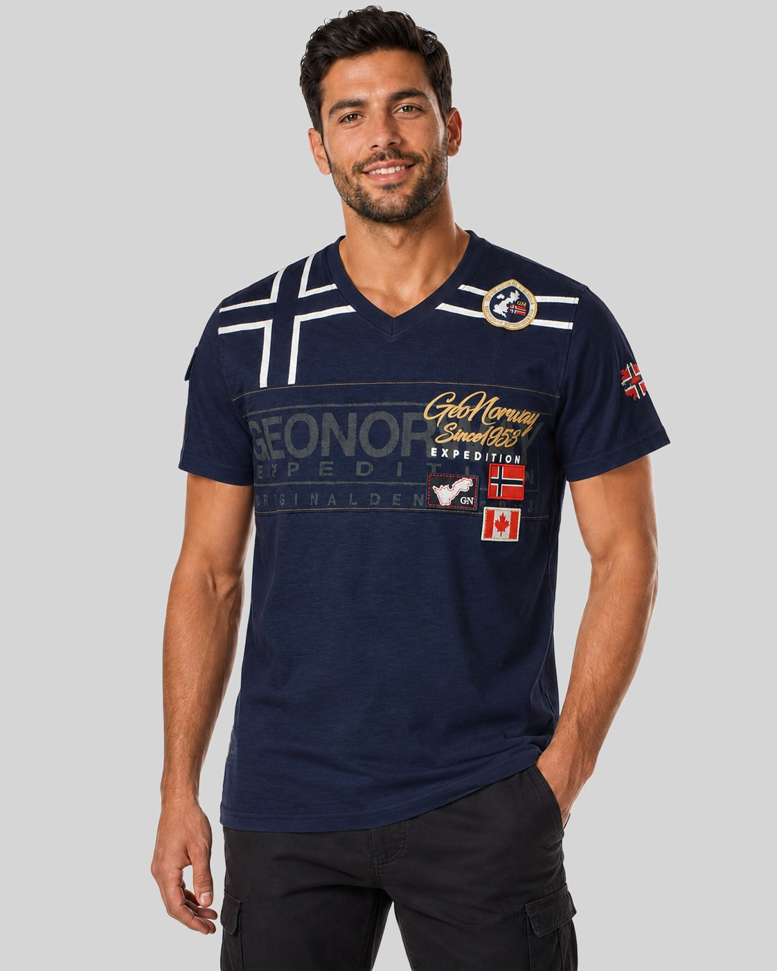 geographical-norway-jaradock-t-shirt-herren-schwarz-v-ausschnitt image 6