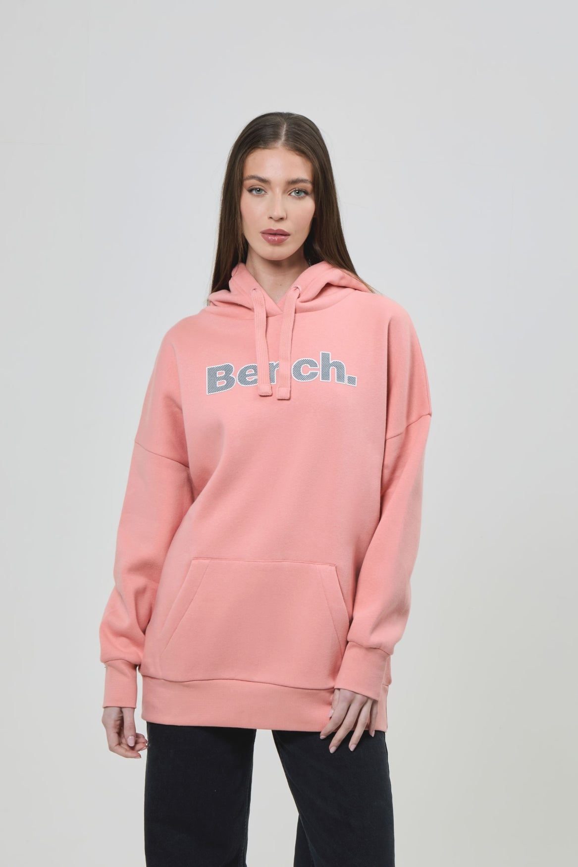 bench-dayla-hoodie-damen-schwarz-oversized-kapuzenpullover image 6