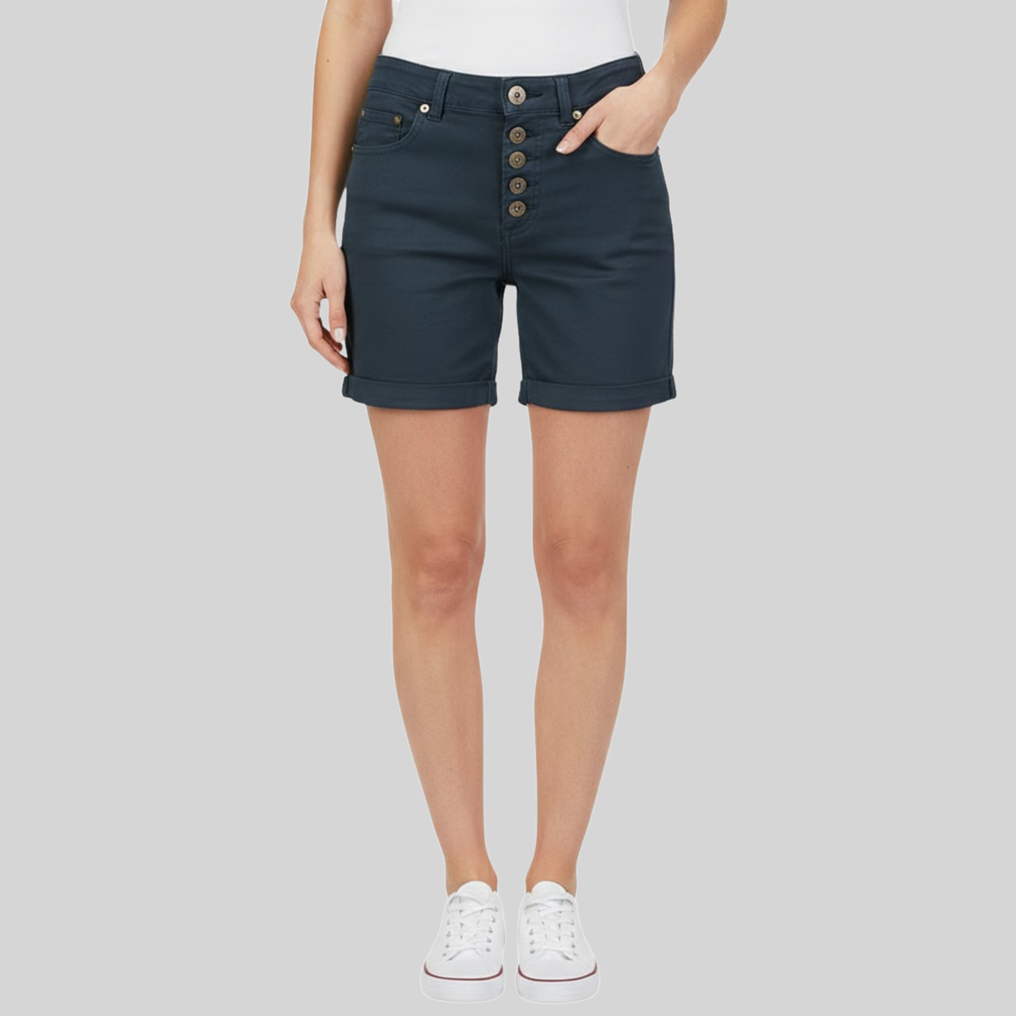 geographical-norway-pisak-damen-shorts-marine-mit-taschen image 1