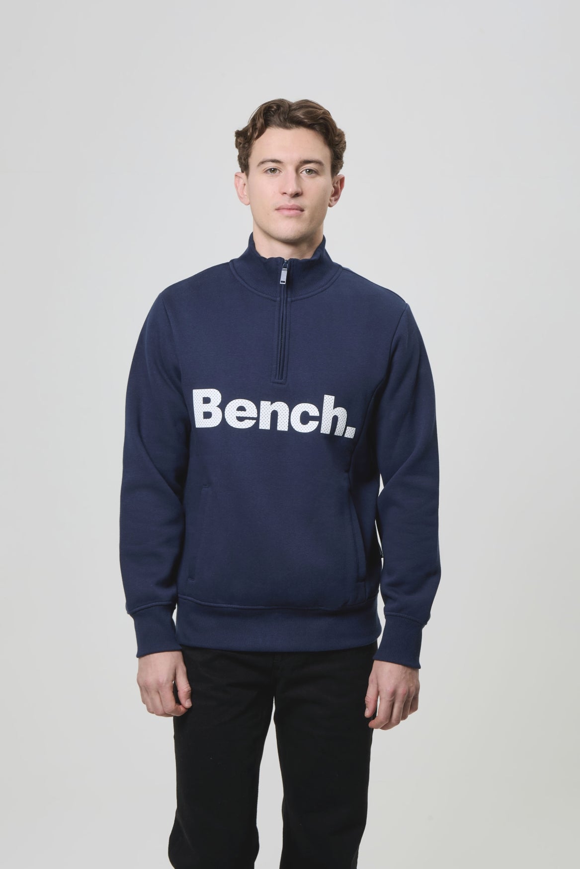 bench-plinth-sweatshirt-herren-ice-slim-fit-viertelzip image 7