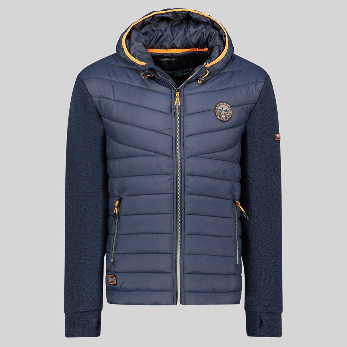 geographical-norway-ummos-fleecejacke-herren-marine-kapuze image 2