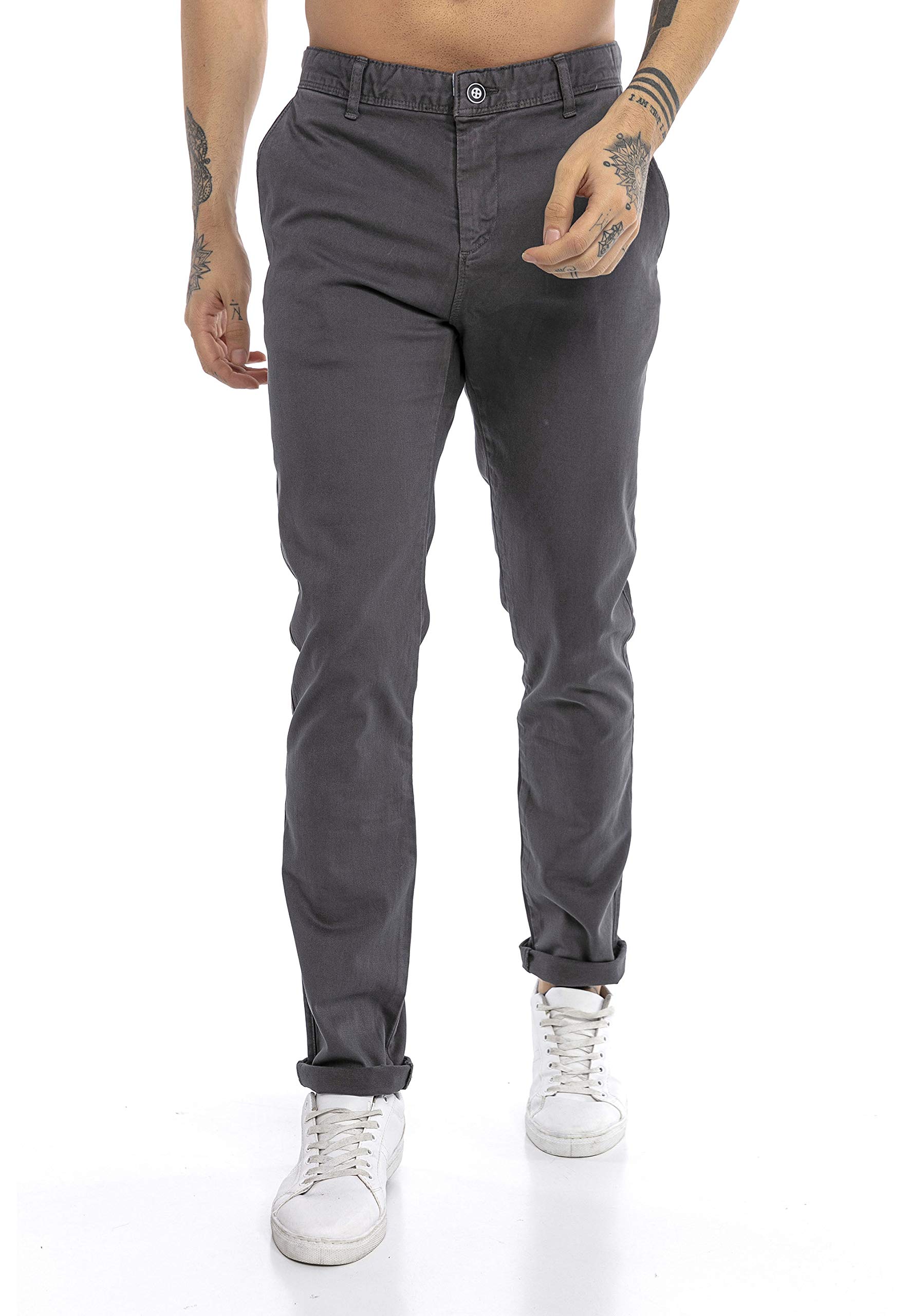 redbridge-hosen-chino-pants-straight-leg-chinohose-schwarz image 1
