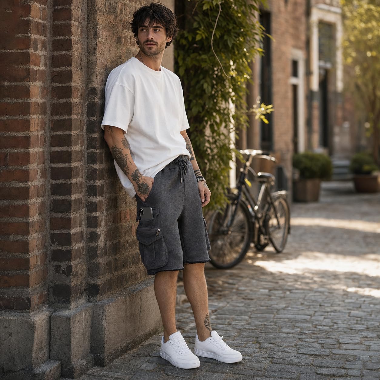 redbridge-cargo-shorts-herren-l-schwarz-rei-verschluss image 4