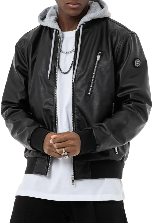 redbridge-m6142-kunstlederjacke-mit-kapuze-gr-m-schwarz image 1