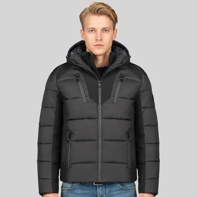 geographical-norway-bastian-herren-steppjacke-schwarz-kurze-form image 1
