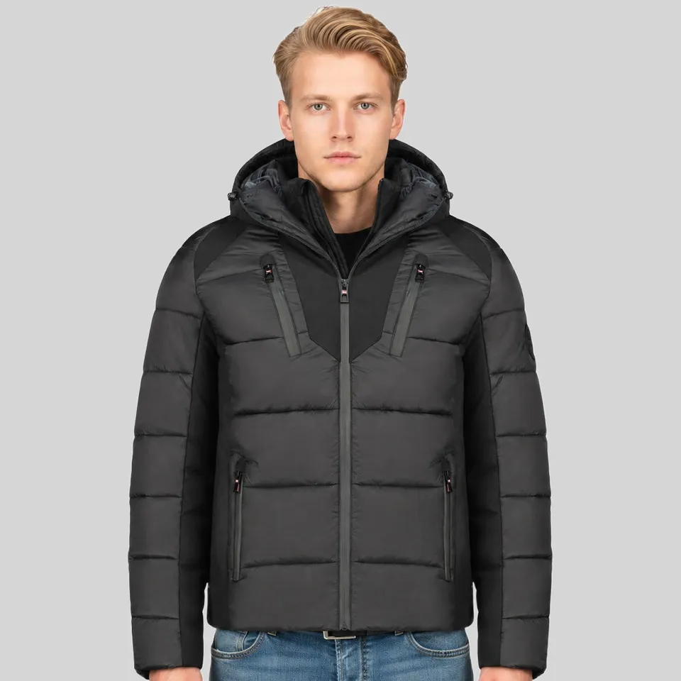 geographical-norway-bastian-herren-steppjacke-schwarz-kurze-form image 1
