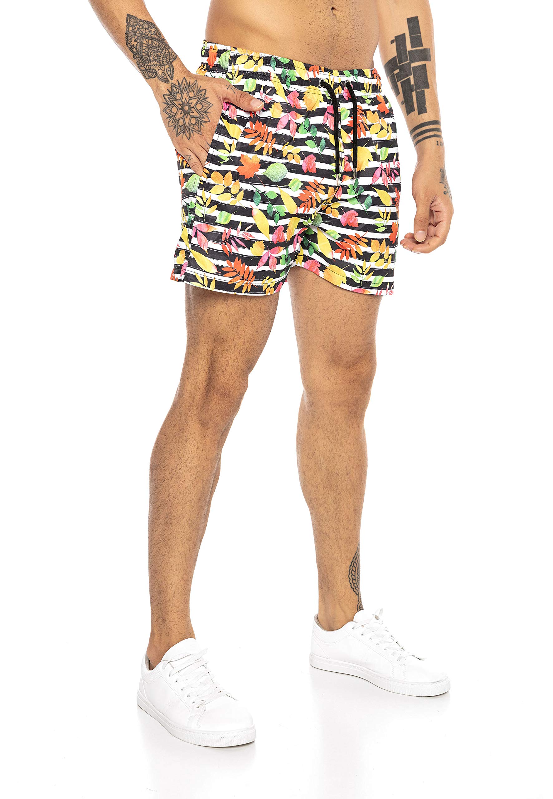 redbridge-shorts-badehose-floral-stripes-mehrfarbig-l image 3
