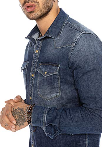 redbridge-premium-denim-jeanshemd-herren-langarm-regular image 7
