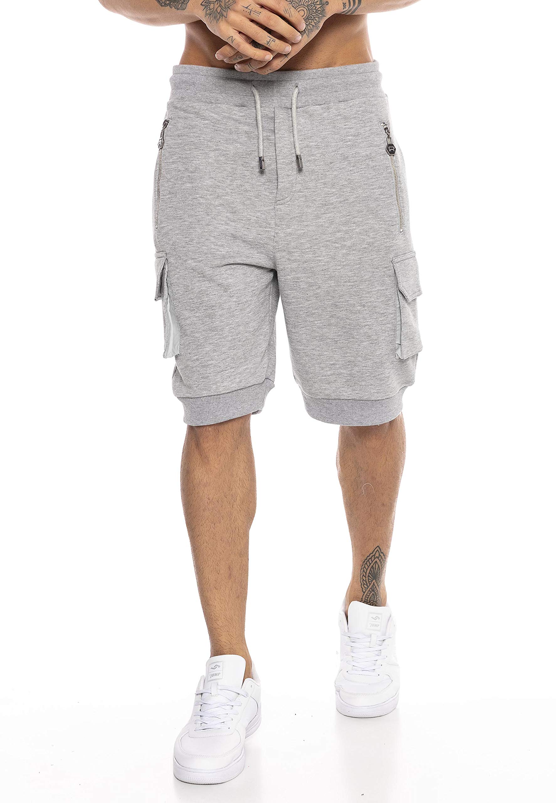 redbridge-shorts-herren-cargoshorts-sweat-schwarz-bermuda image 1