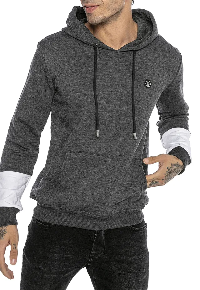 redbridge-hoodie-kapuzenpullover-herren-l-schwarz-baumwolle image 1