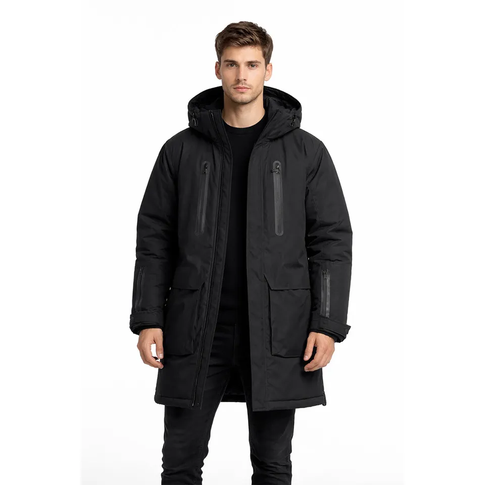 geographical-norway-biork-herren-parka-schwarz-lang-mit-kapuze image 1