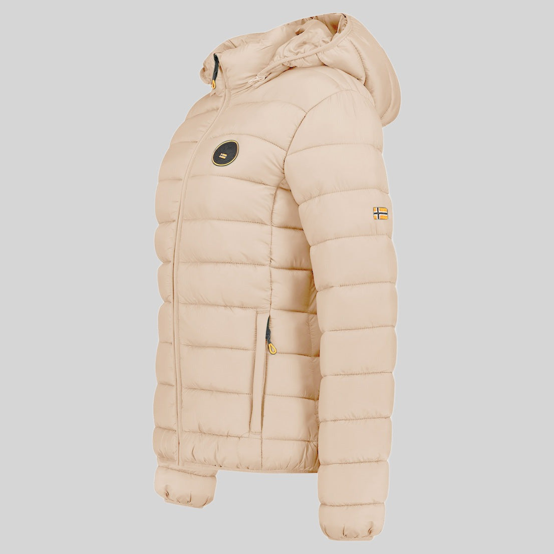 geographical-norway-atikamap-damen-steppjacke-beige-mit-kapuze image 4