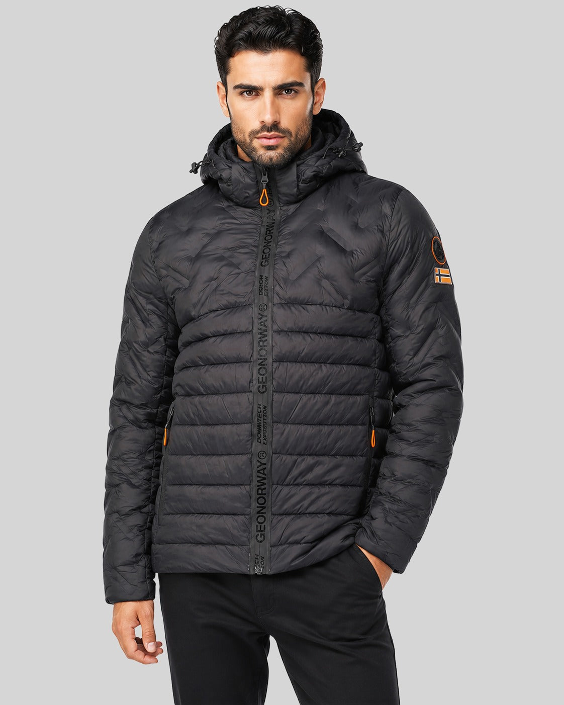 geographical-norway-burator-doudoune-herren-schwarz-mit-kapuze image 1