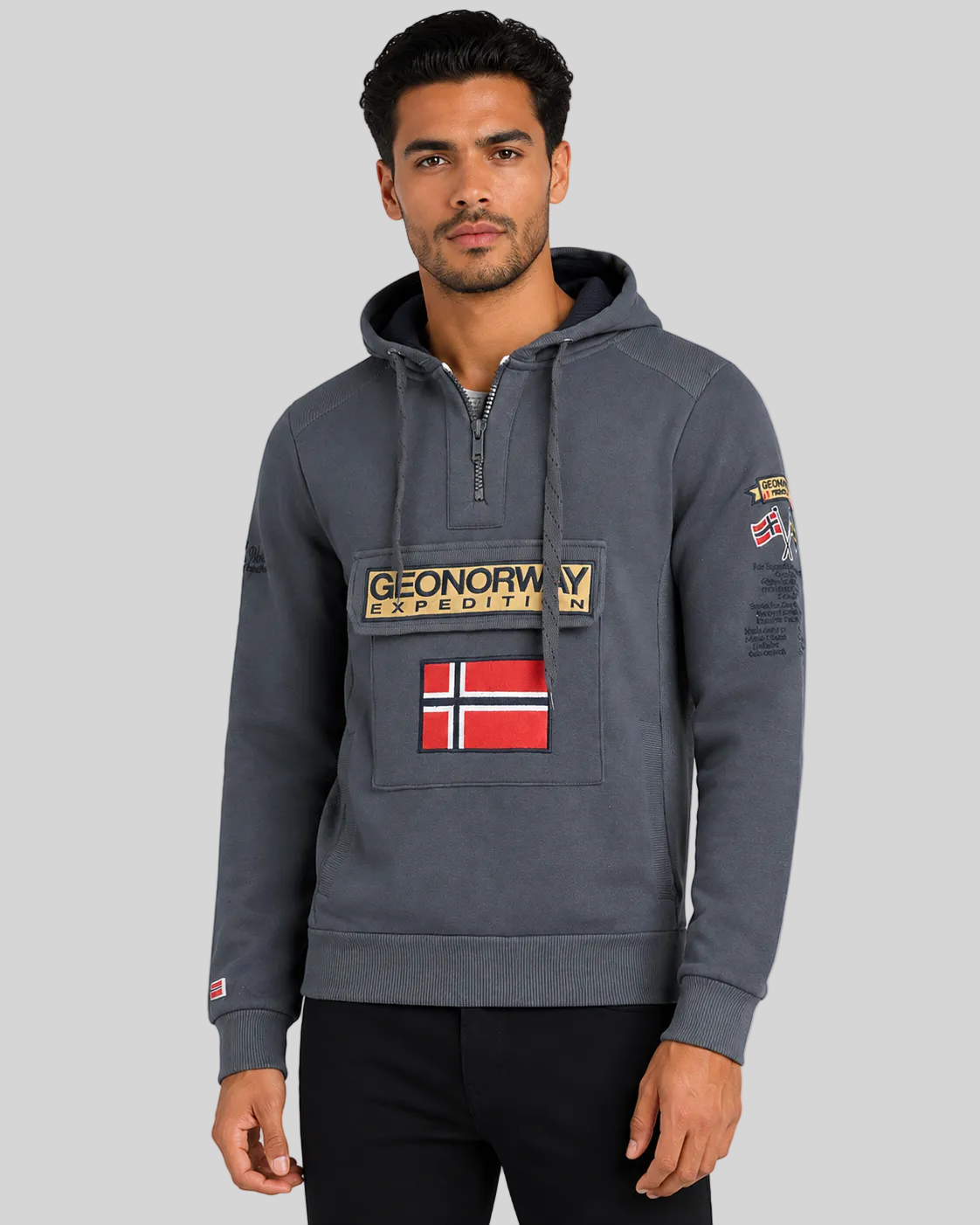 geographical-norway-gymclass-herren-hoodie-kapuze-schwarz image 1