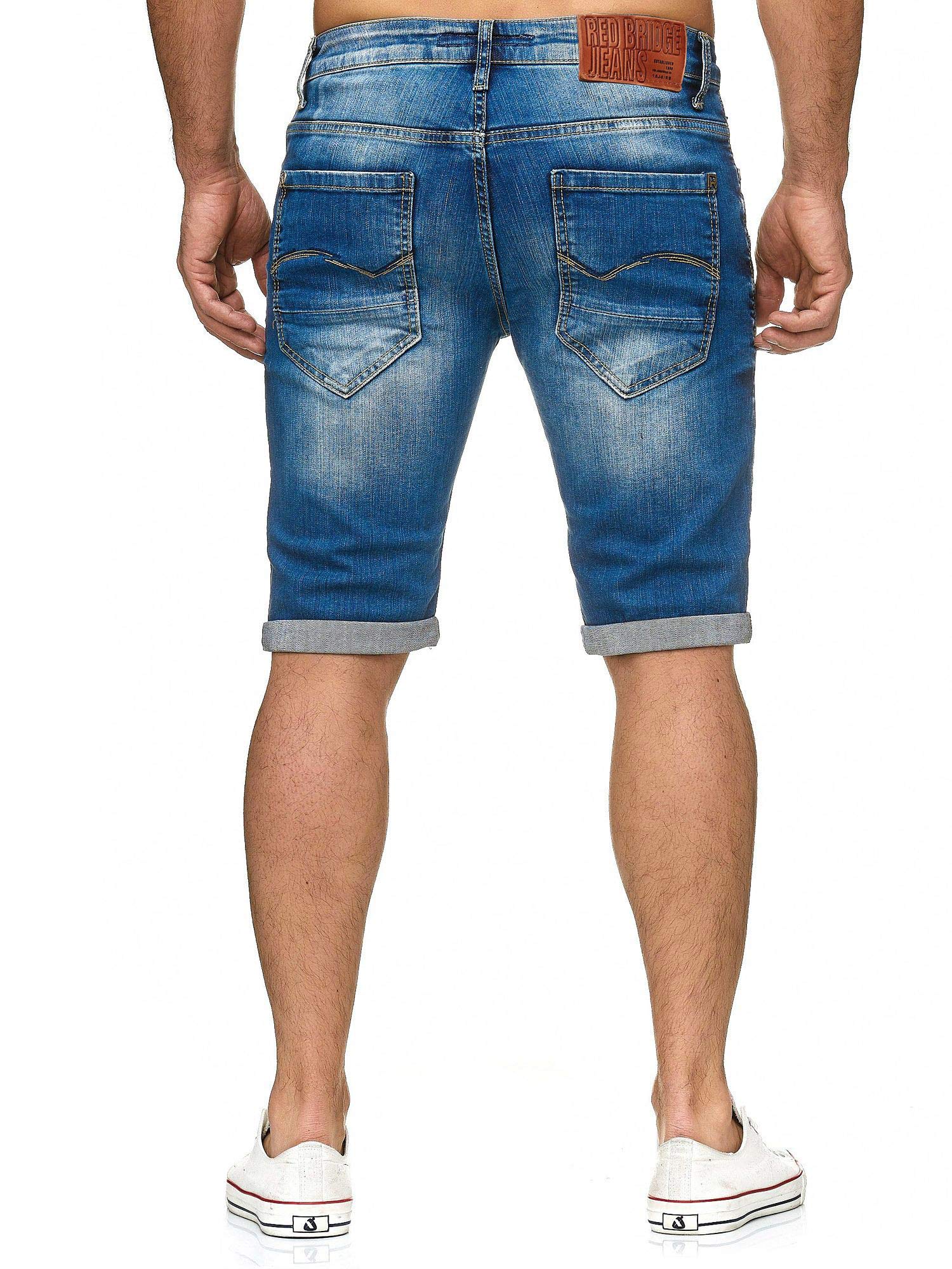 redbridge-shorts-jeans-short-denim-herren-blau-w29-used-look image 6