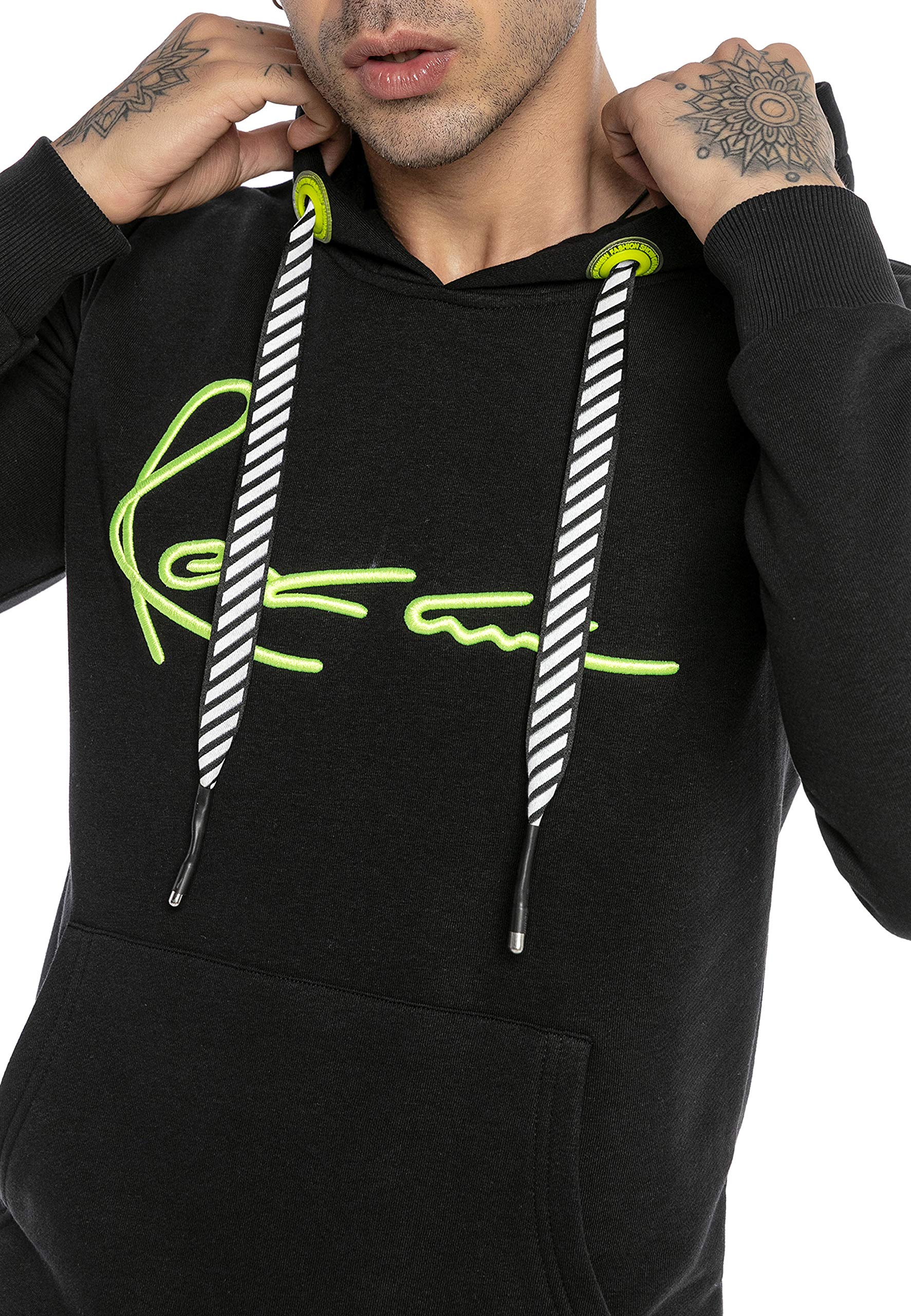 redbridge-hoodie-herren-neon-big-stitch-kapuze-gr-l image 2