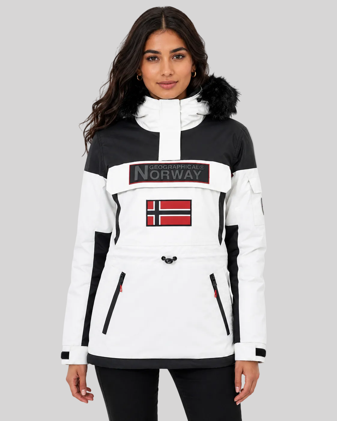 geographical-norway-bruna-bergangsjacke-damen-marine-m-kapuze image 1
