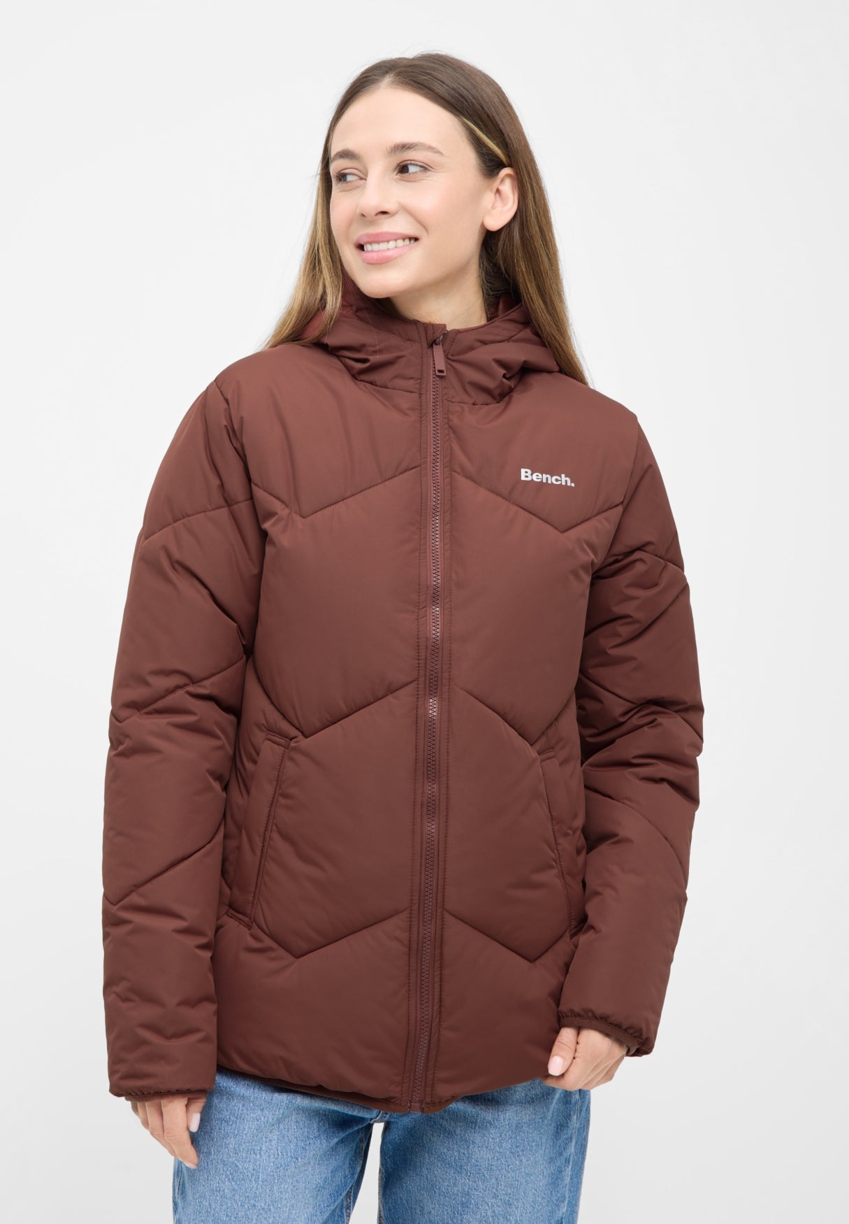 bench-kriya-damen-pufferjacke-rust-stepp-slim-fit image 2