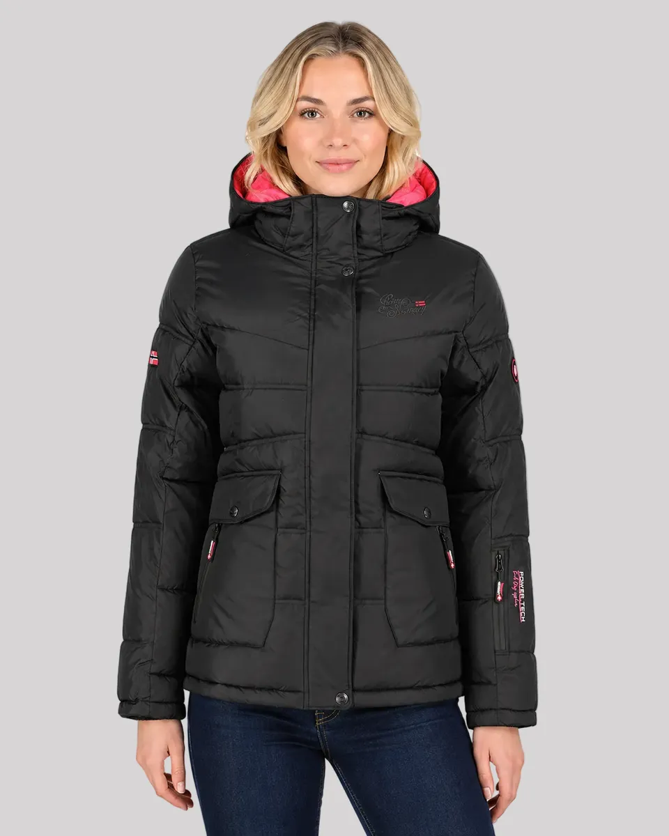 geographical-norway-bonixe-damen-parka-schwarz-mit-kapuze image 1
