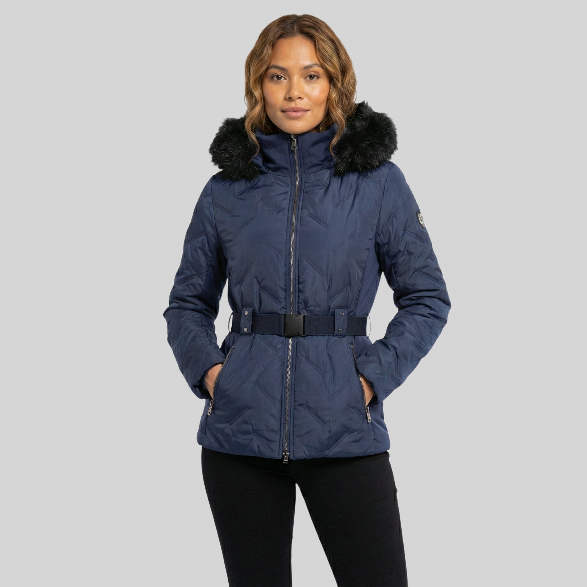 geographical-norway-barnir-damen-parka-schwarz-fellkapuze image 1