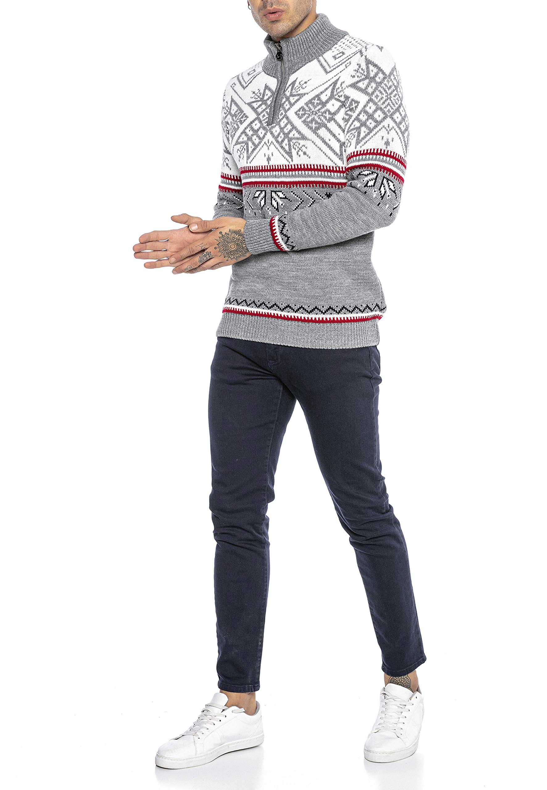 redbridge-pullover-norweger-strickpullover-stehkragen-herren image 6