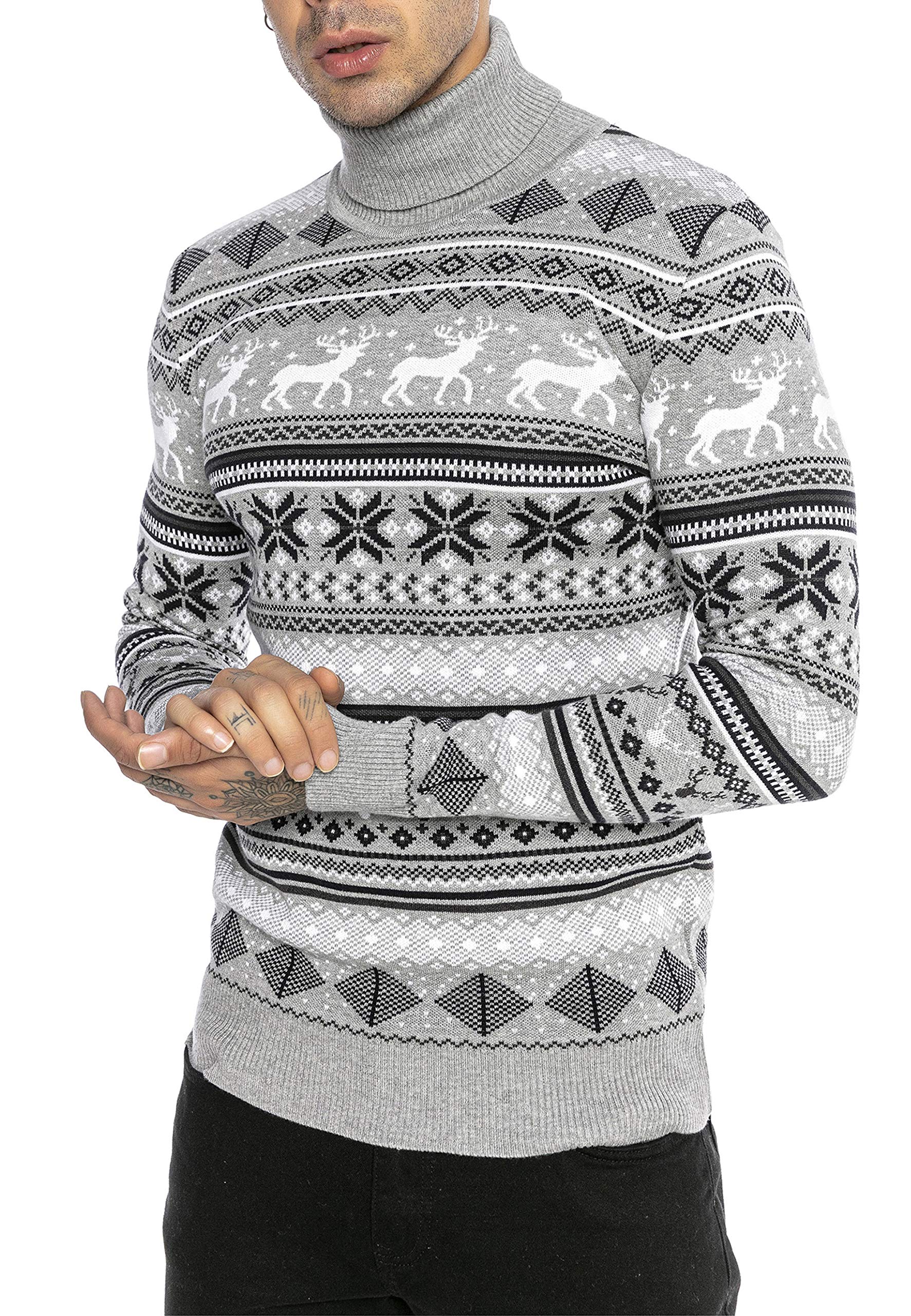 redbridge-pullover-herren-strick-norweger-rollkragen-slim-fit image 1