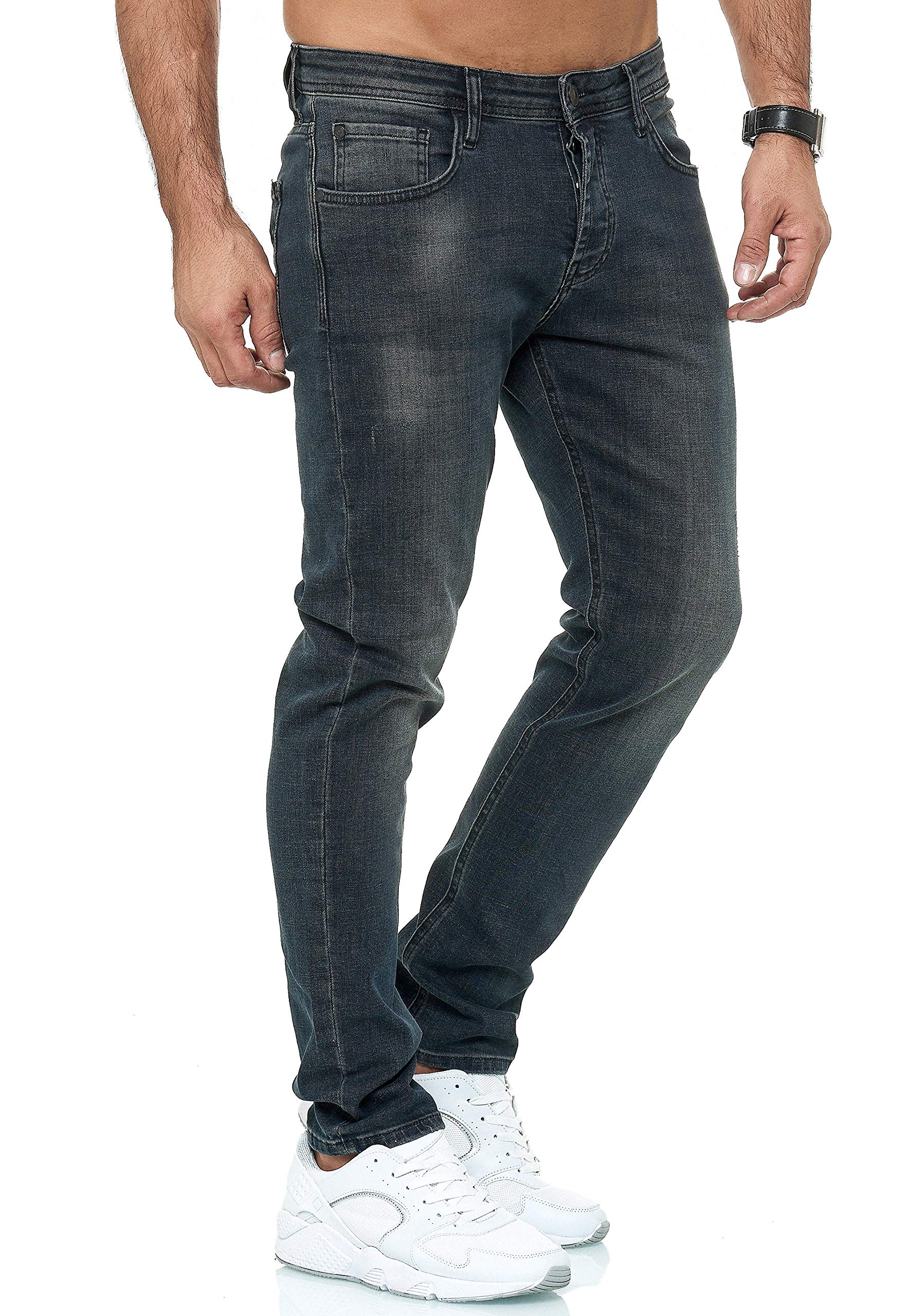 redbridge-jeans-regular-slim-fit-herren-denim-hose-blau-stretch image 3