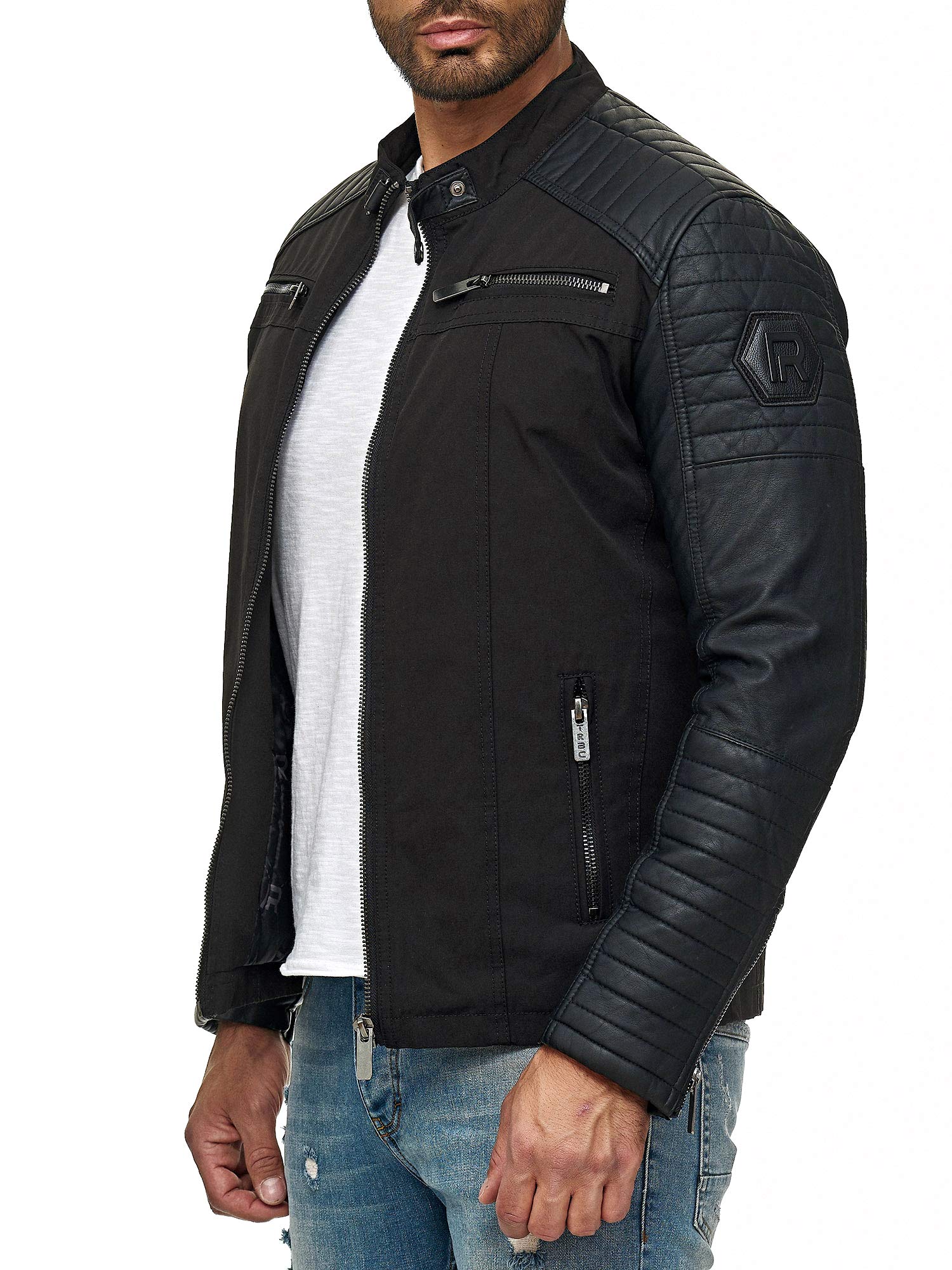 redbridge-modestly-bikerjacke-herren-s-kunstleder-rmel image 2