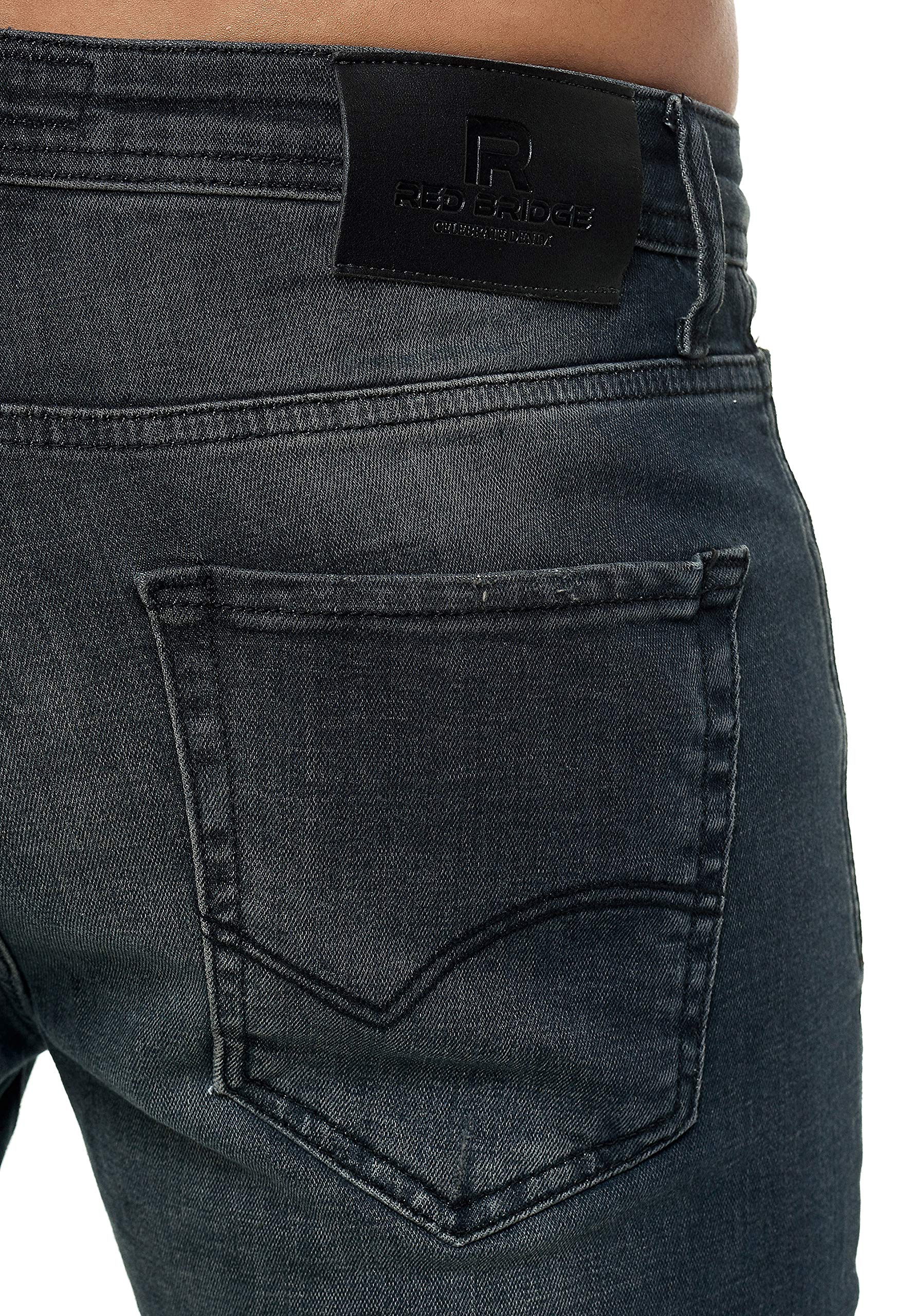 redbridge-jeans-regular-slim-fit-herren-denim-hose-blau-stretch image 6