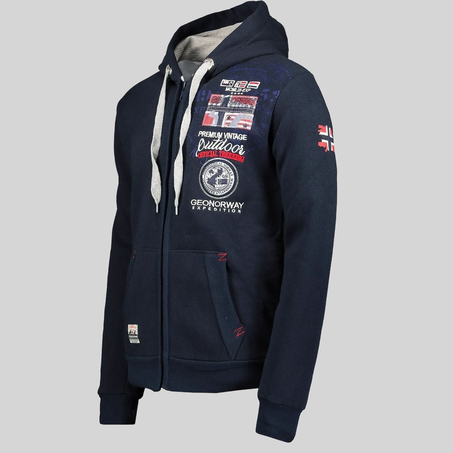geographical-norway-gotham-herren-hoodie-half-zip-kapuzenpullover image 8