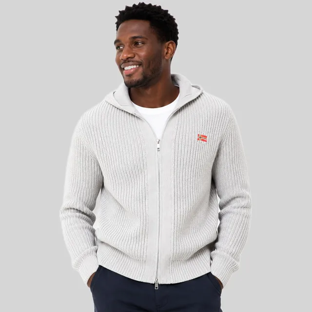 geographical-norway-flexibus-herren-pullover-mit-kapuze-grau-hell-rei-verschluss image 1