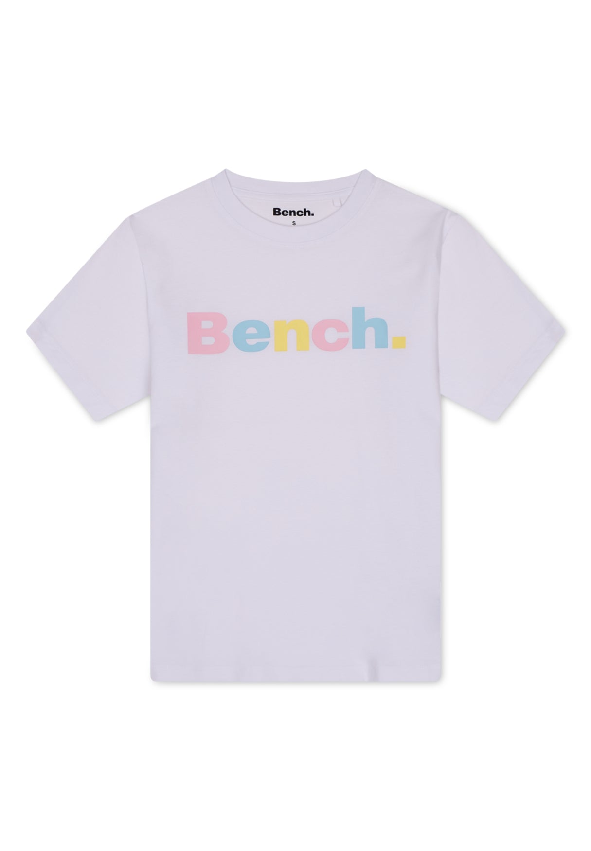 bench-elio-t-shirt-damen-wei-baumwolle-logoprint image 1