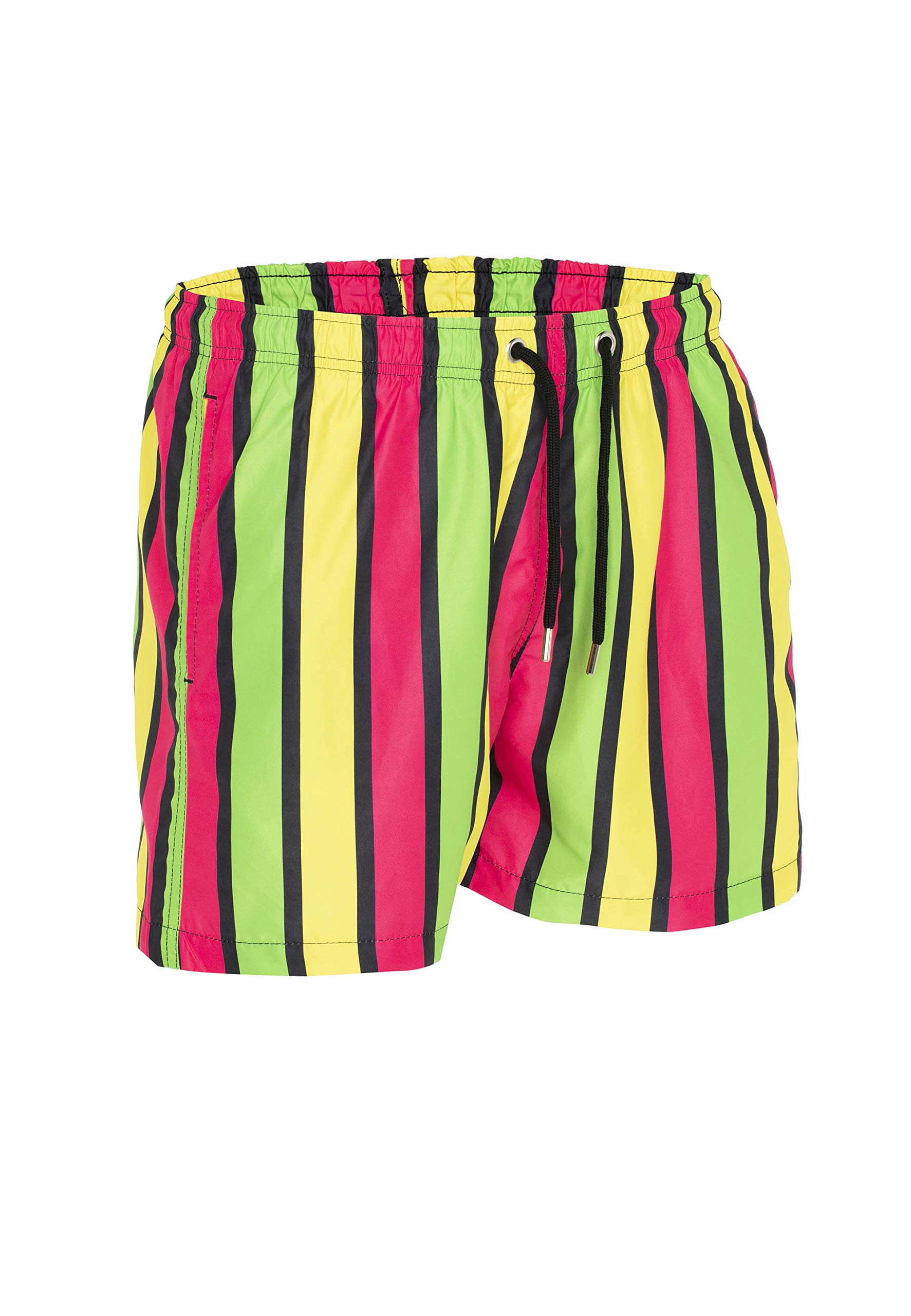 redbridge-shorts-herren-badehose-neon-stripes-gelb-l image 5