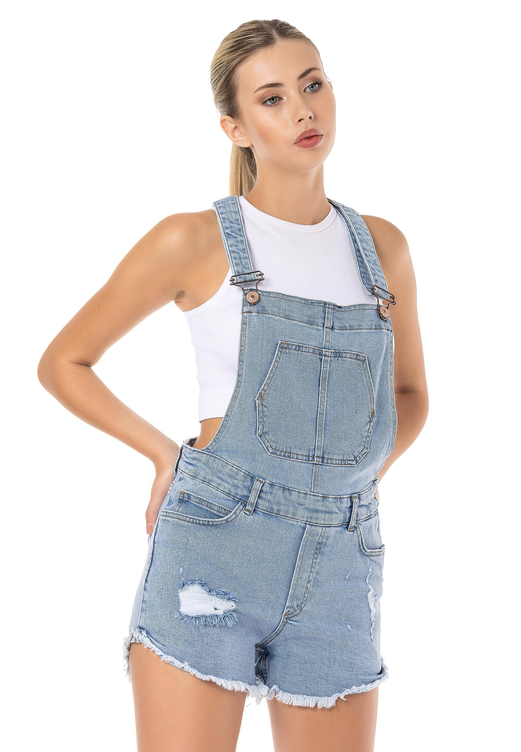 redbridge-latzhose-damen-denim-jeans-overall-blau image 2