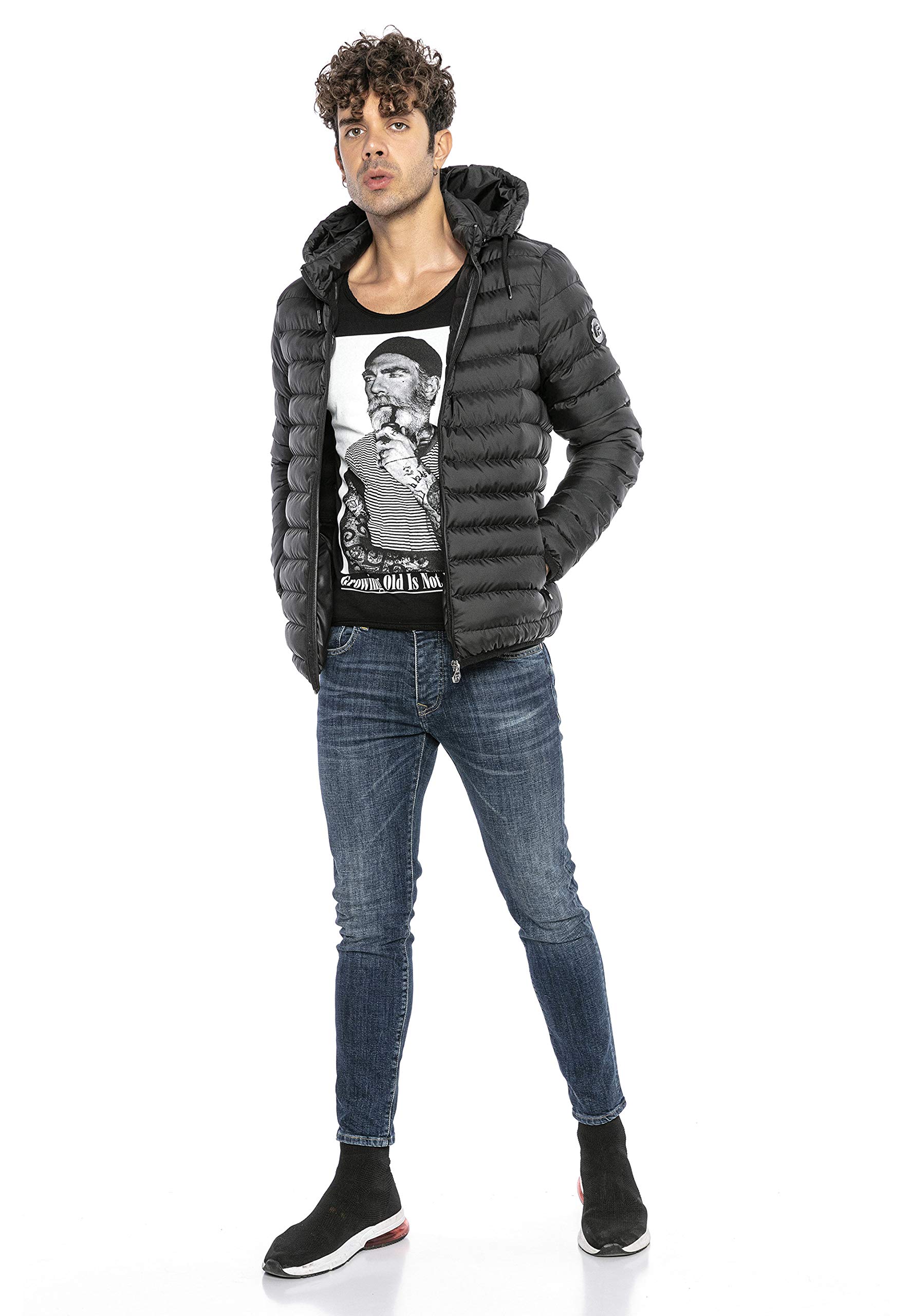 redbridge-lightweight-bubble-bomberjacke-herren-steppjacke-schwarz image 5