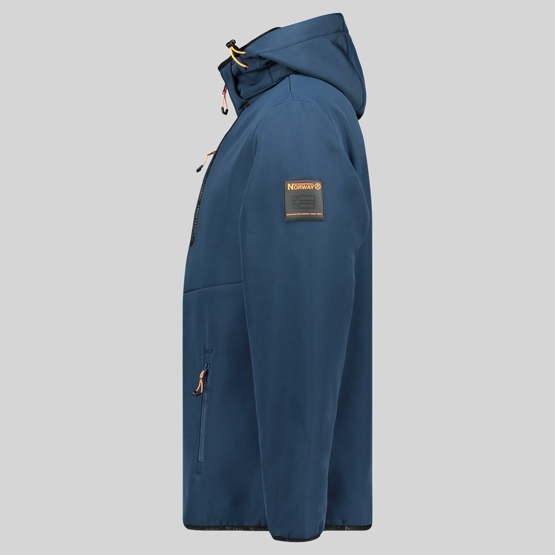 geographical-norway-toxique-herren-softshelljacke-marine-orange-kapuze image 5