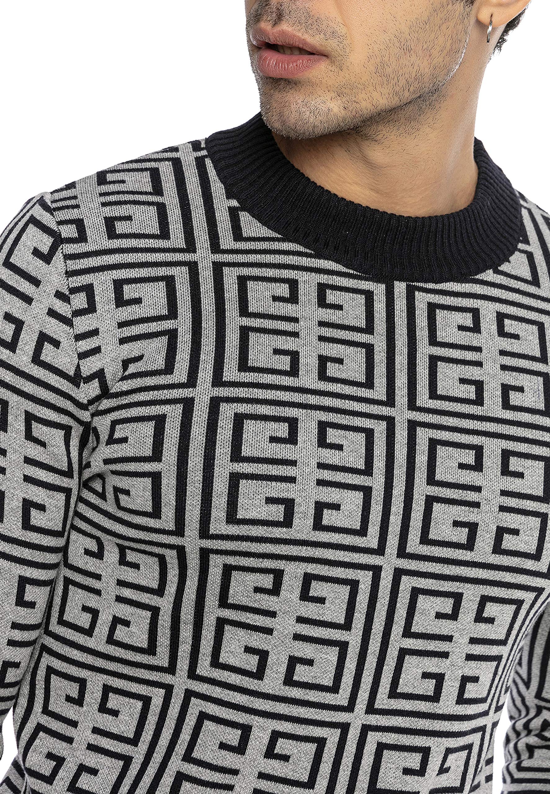 redbridge-pullover-herren-strickpullover-slim-fit-grau-xl image 2