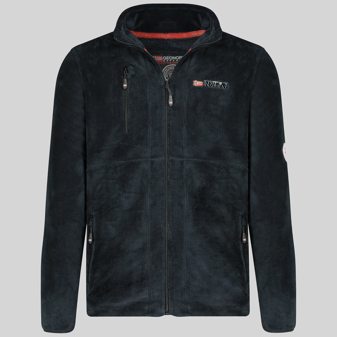 geographical-norway-upload-fleecejacke-herren-schwarz-rei-verschluss image 3