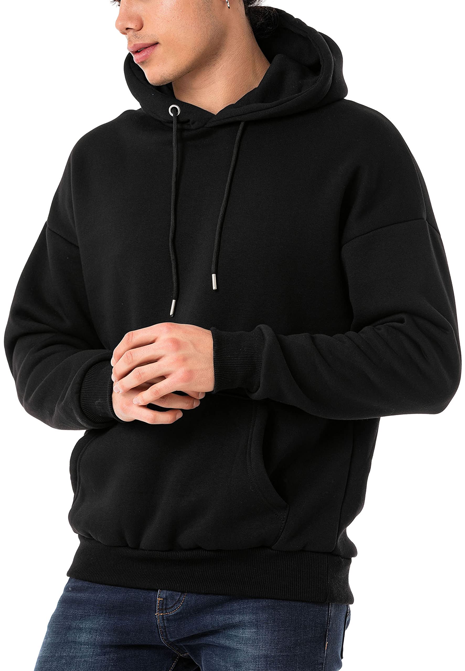 redbridge-pullover-basic-hoodie-kapuzenpullover-schwarz-baumwolle image 3