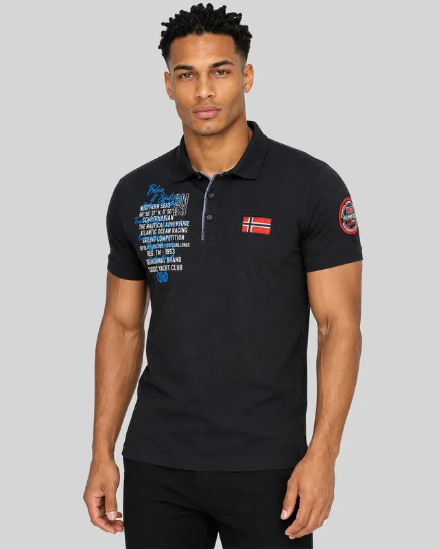 geographical-norway-kancre-herren-polohemd-schwarz-baumwolle image 1