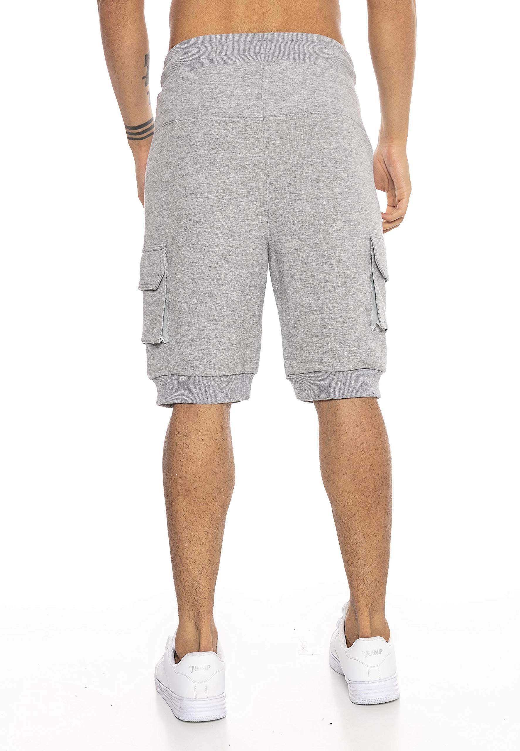 redbridge-shorts-herren-cargoshorts-sweat-schwarz-bermuda image 6