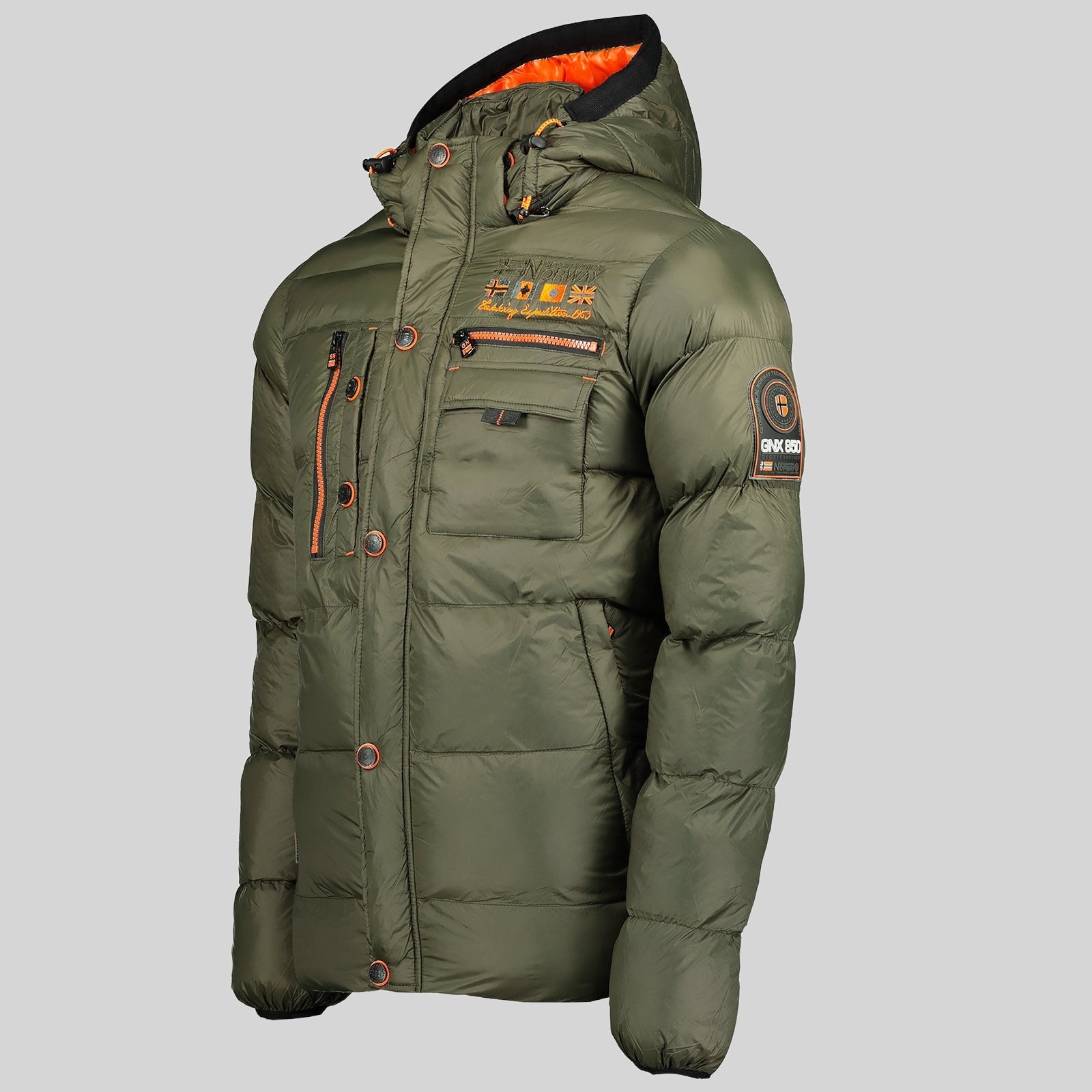 geographical-norway-citernier-herren-steppjacke-kaki-kapuze image 5