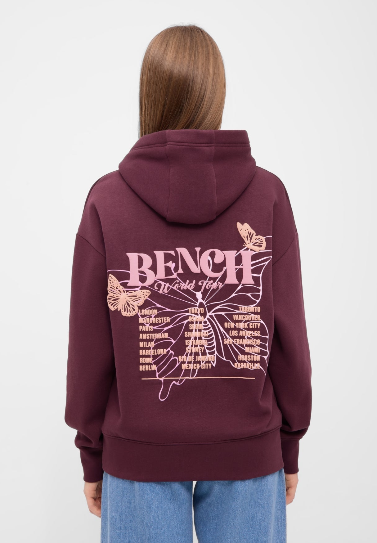 bench-warly-hoodie-damen-mauve-wine-schmetterling image 3