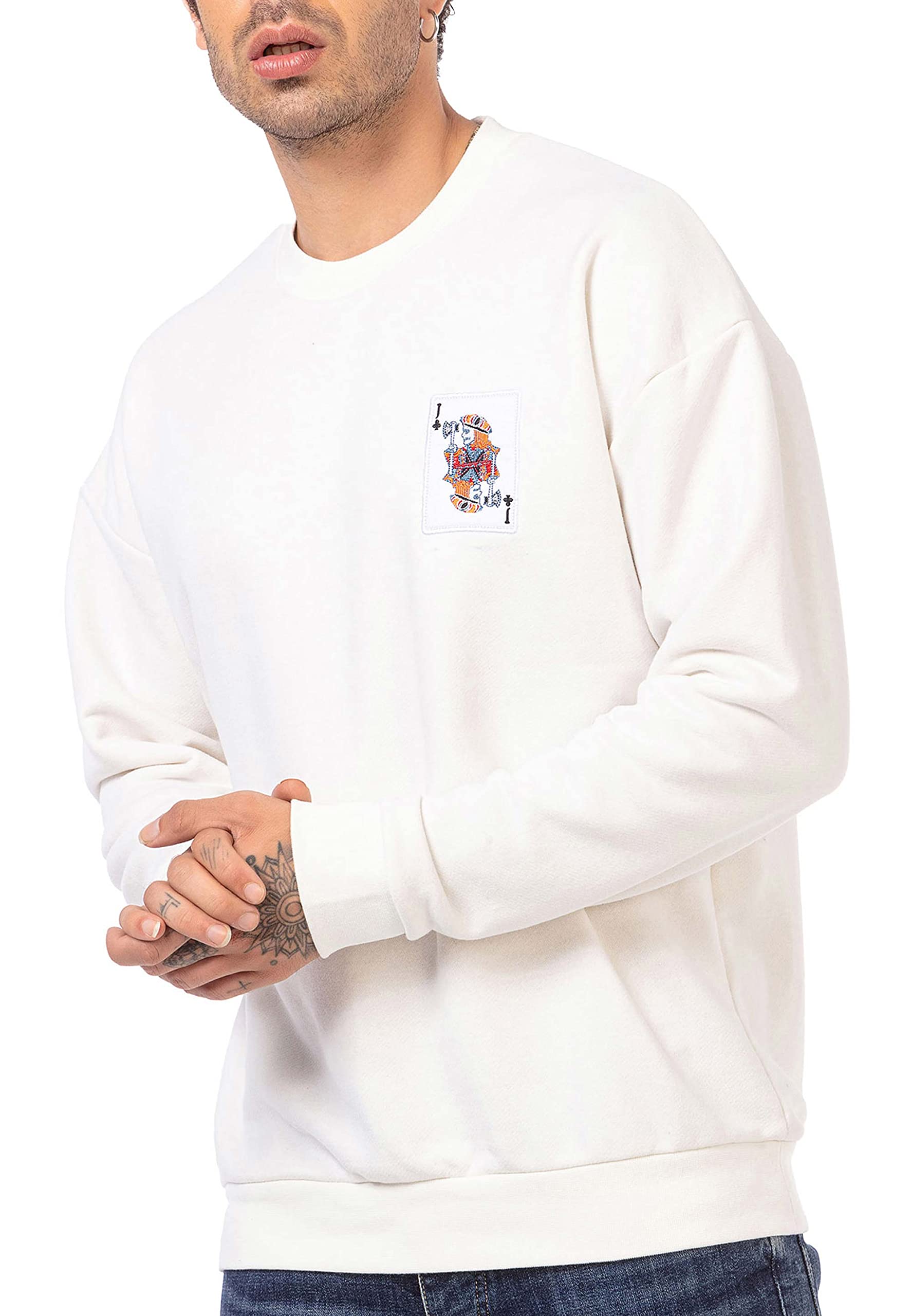 redbridge-k-nig-karte-pullover-sweatshirt-herren-bestickt-beige image 7