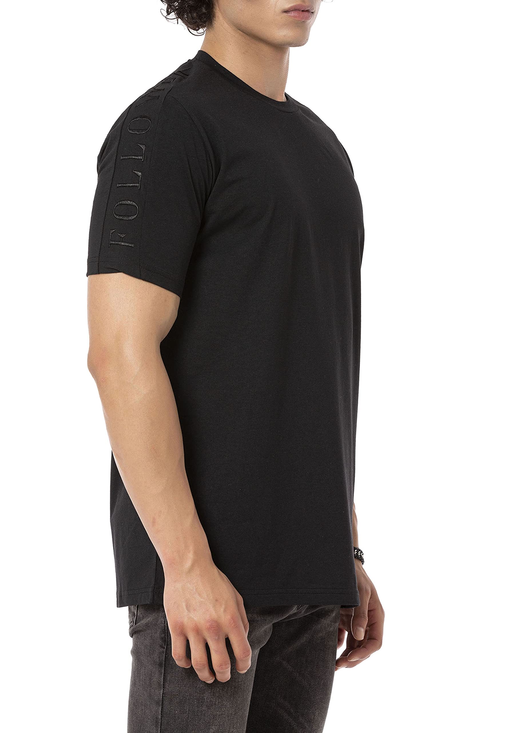 redbridge-t-shirts-t-shirt-herren-schwarz-l-baumwolle image 3