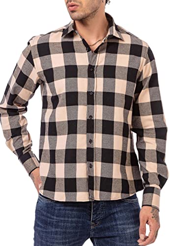 redbridge-hemd-herren-freizeithemd-kariert-beige-holzf-llerhemd image 8