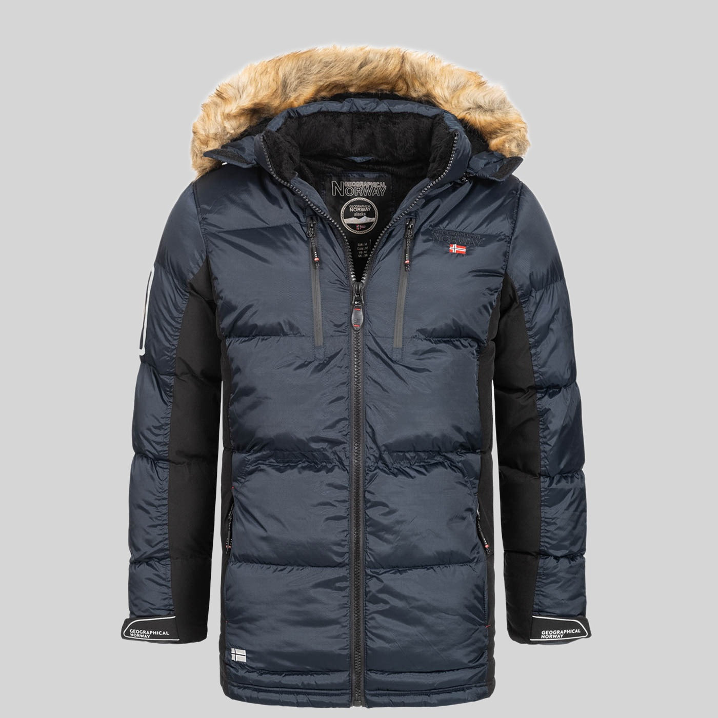 geographical-norway-danone-herren-parka-schwarz-winter-fellkapuze image 8