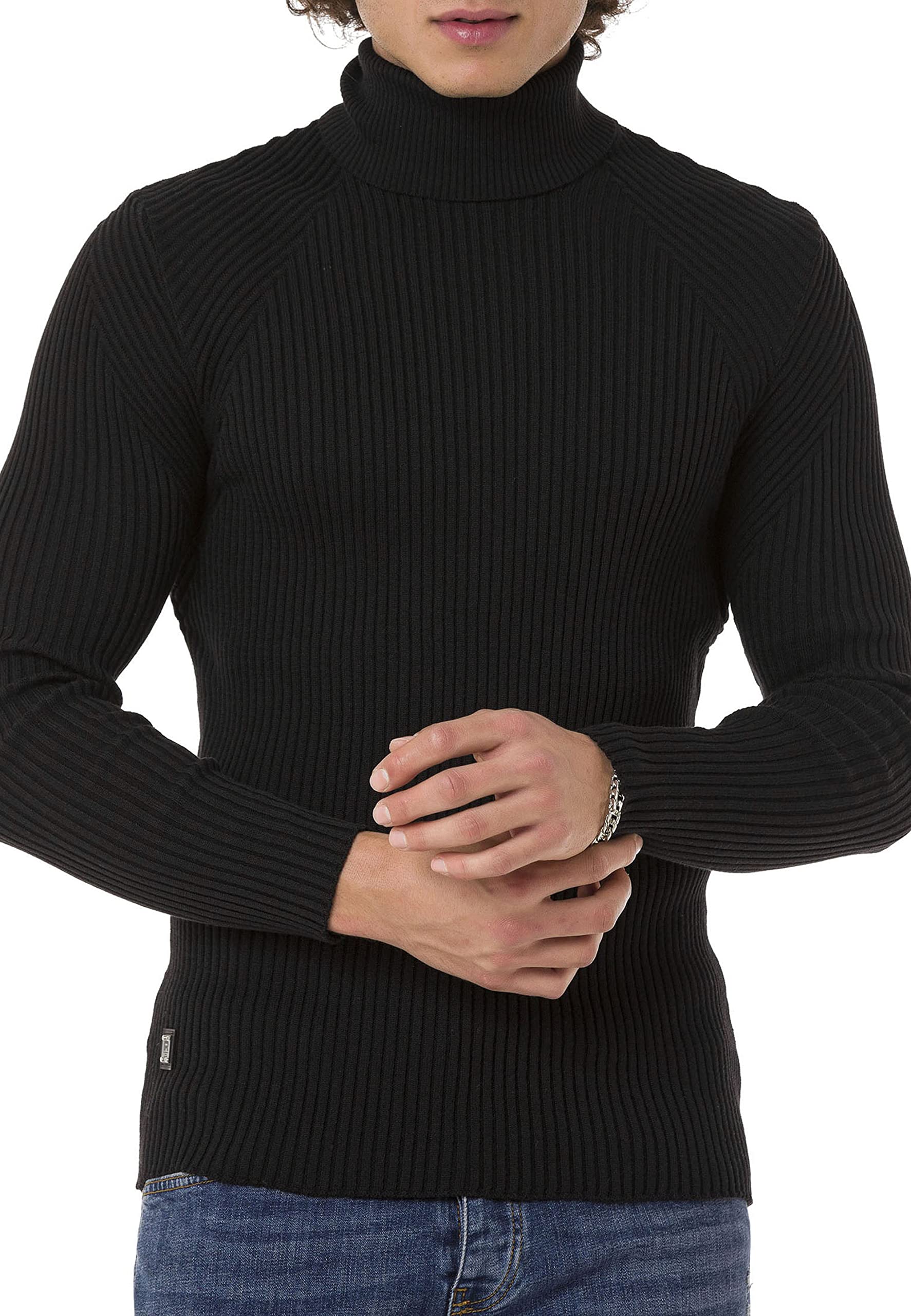 redbridge-rollkragenpullover-herren-strick-schwarz image 4