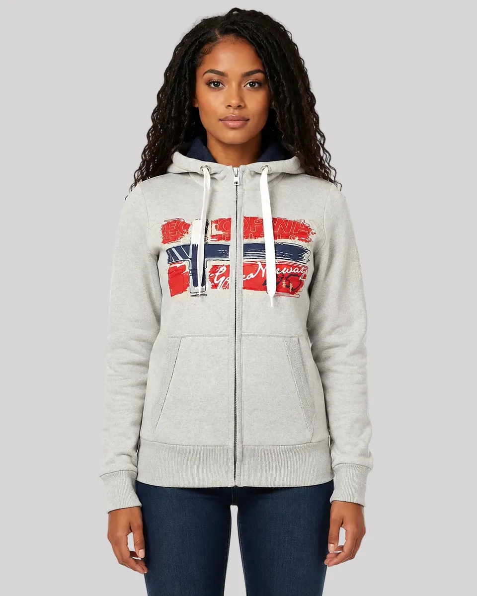 geographical-norway-gayto-damen-hoodie-hellgrau-print image 1